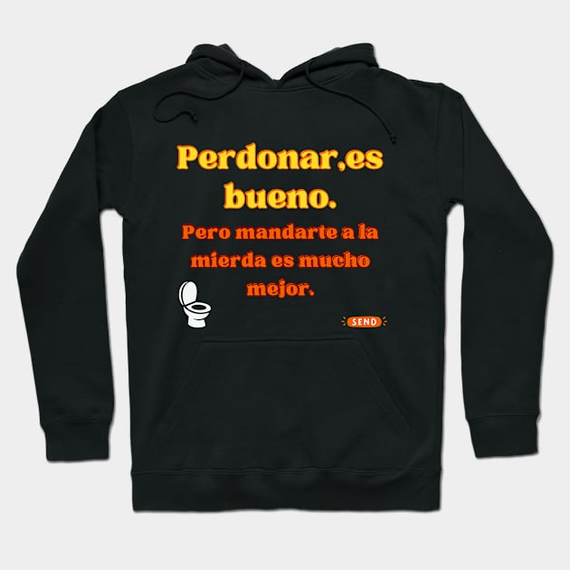 "La Mejor Terapia: ¡Empoderamiento y de paso mandalo a al mierda! Hoodie by Bruja Maldita